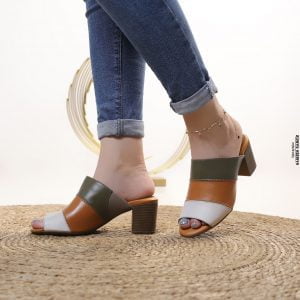 יעלה  - כפכף עור - צבעוני בז