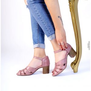 רננה - סנדל עור - ורוד